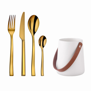 24 couverts de table avec support de rangement nomade - Side| Couzon