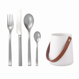 24 couverts de table avec support de rangement nomade - Side| Couzon