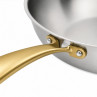 Gourmet Doré - Poêle 20 cm inox triply avec poignée laiton