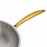 Gourmet Doré - Poêle 20 cm inox triply avec poignée laiton