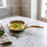 Gourmet Doré - Poêle 20 cm inox triply avec poignée laiton